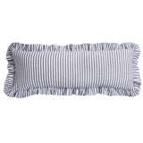 Habitat charcoal stripe ruffle cushion 80x30cm - British product