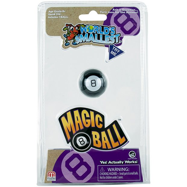 Worlds Smallest Magic 8 Ball novelty toy, UK version