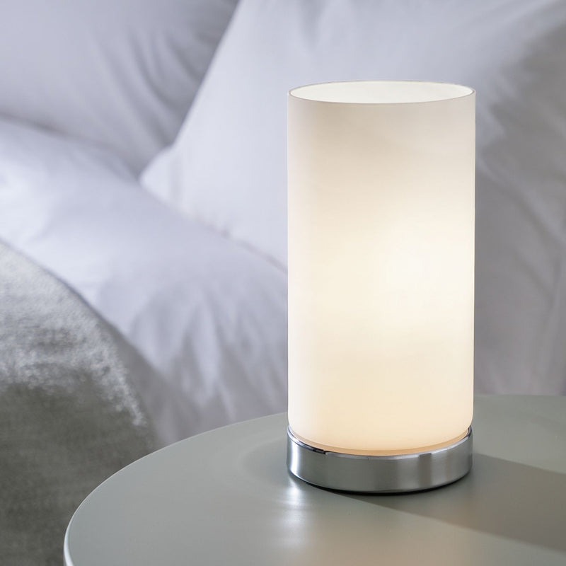 Argos Home Opal Glass Table Lamp - Chrome