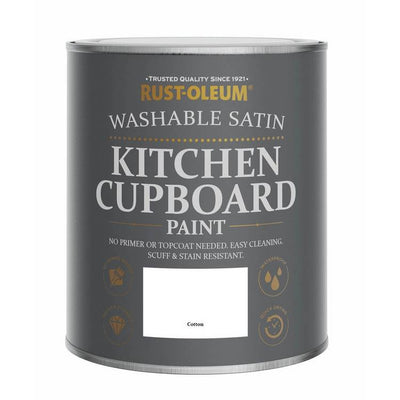 Argos Rust-Oleum Kitchen Satin Cupboard Paint 750ml - Cotton- Buy online at McGrocer