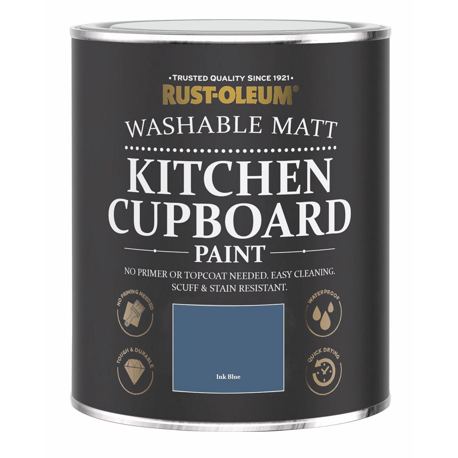 Rust-Oleum kitchen cupboard paint in ink blue 750ml, UK version