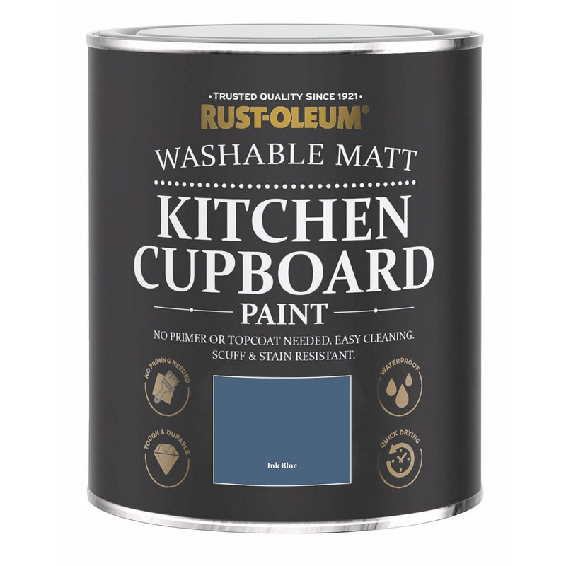 Rust-Oleum kitchen cupboard paint in ink blue 750ml, UK version