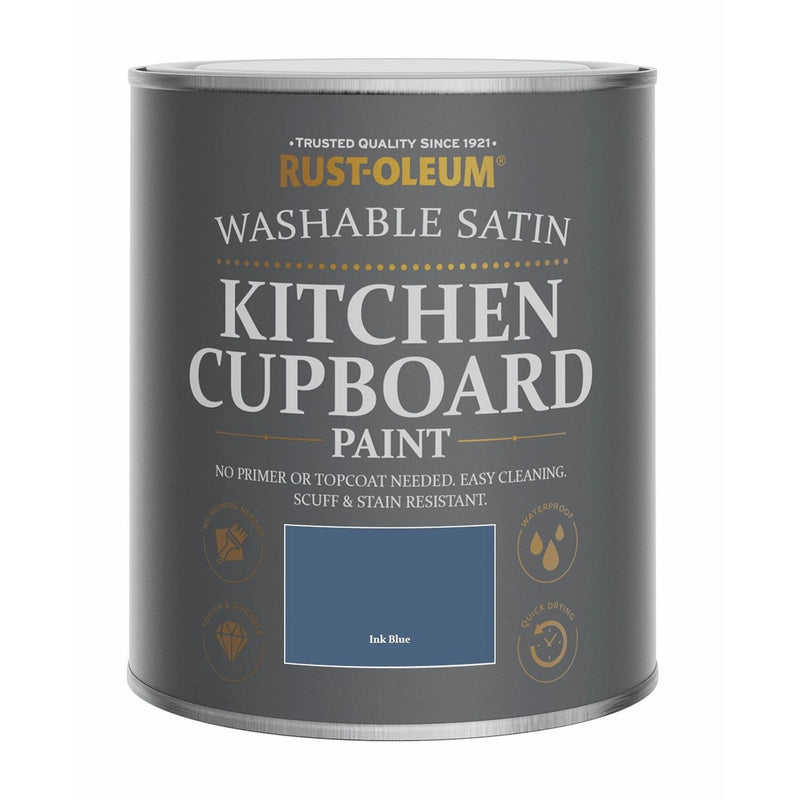 Rust-Oleum Ink Blue satin cupboard paint 750ml, UK version