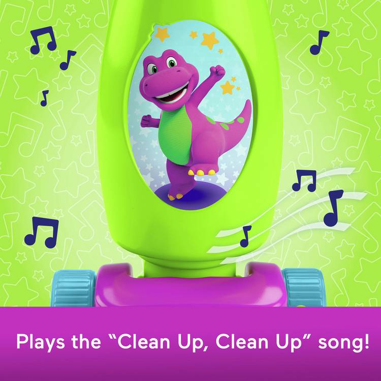 Fisher-Price Barney's World Clean Up Vacuum toddler toy, UK version