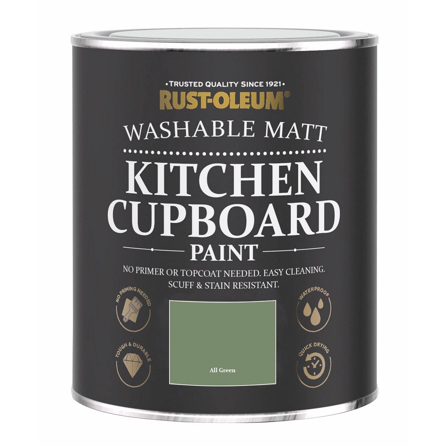 Rust-Oleum cupboard paint All Green 750ml, imported from the UK