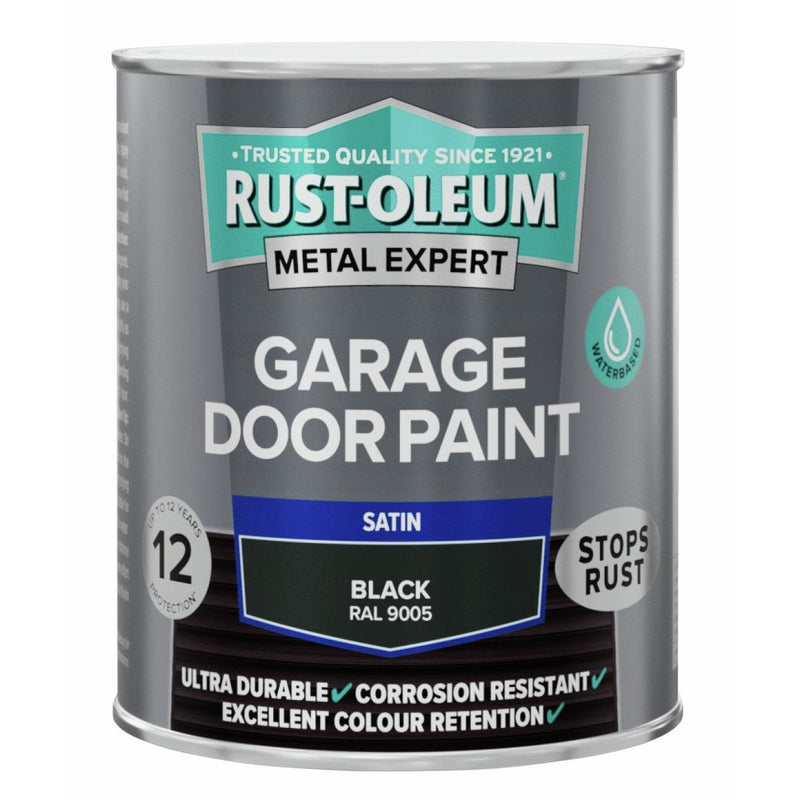 Rust-Oleum satin black paint 750ml - British product