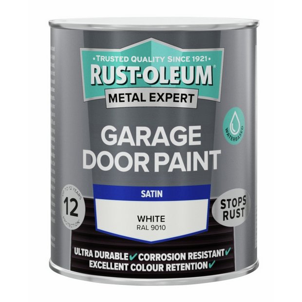 Rust-Oleum garage door paint white 750ml - British product