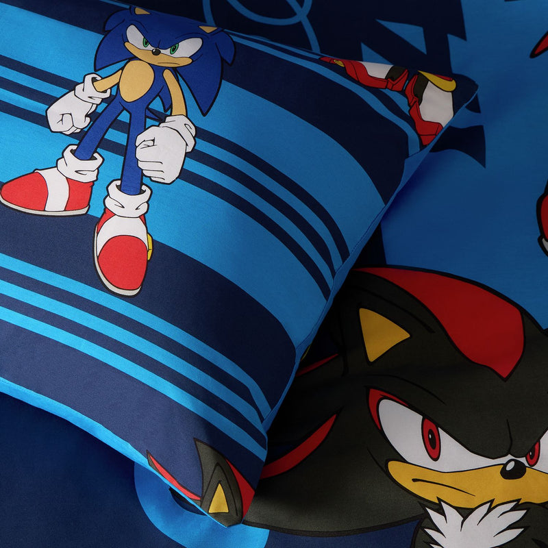 Sonic The Hedgehog Switch Blue Kids Bedding Set - Double