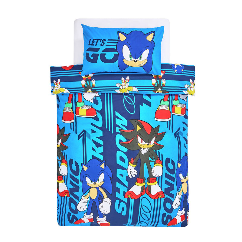 Sonic The Hedgehog Switch Blue Kids Bedding Set - Double