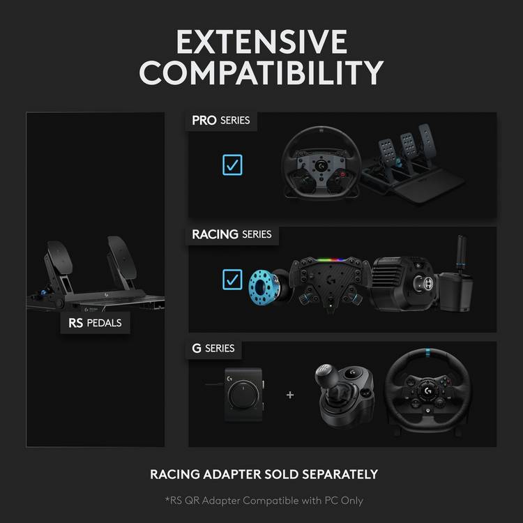Logitech G RS pedals for sim racing, UK version