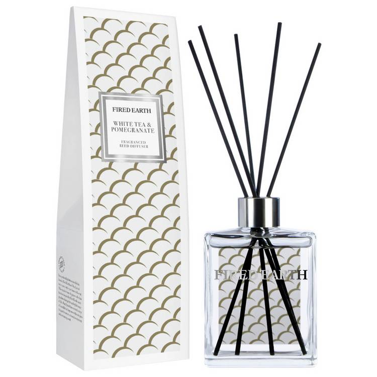 Fired Earth reed diffuser White Tea & Pomegranate 180ml - British product