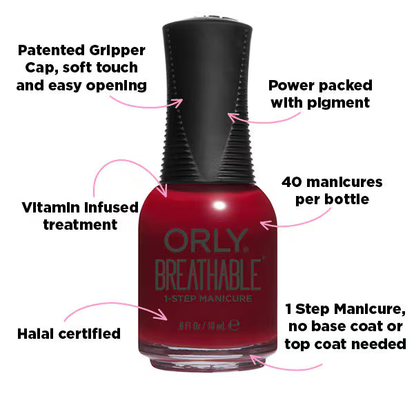 Orly Nail Polish Namaste Healthy Brick Red 18ml, imported from the UK