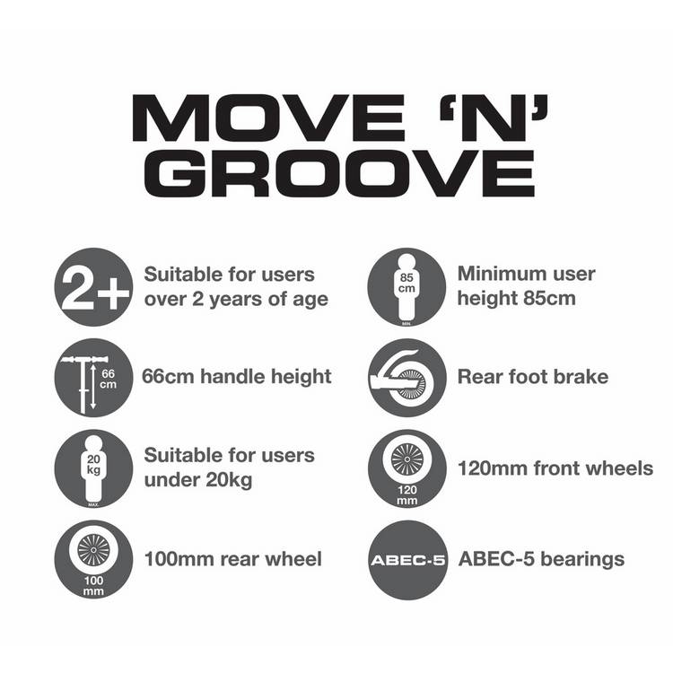 Evo Move N Groove tri-scooter, imported from the UK