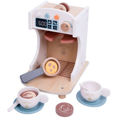 Argos Chad Valley Wooden Coffee Barista Machine Pretend Play Set, 24.7cm x 23cm x 14.85cm- Buy online at McGrocer
