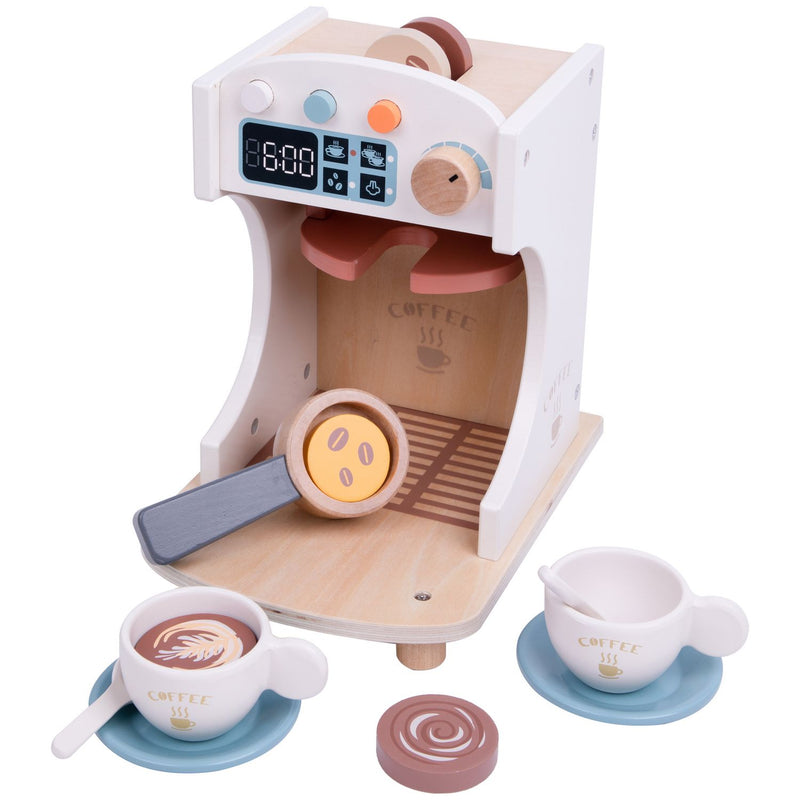 Chad Valley wooden coffee barista machine, UK version