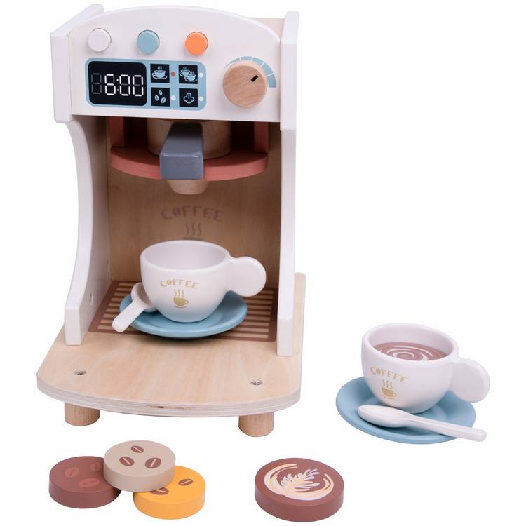 Chad Valley wooden coffee barista machine, UK version