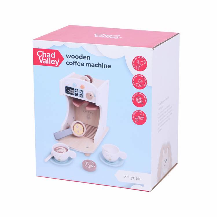 Chad Valley wooden coffee barista machine, UK version