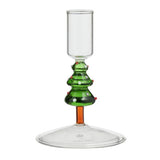 Habitat Christmas tree glass candle holder green, imported from the UK