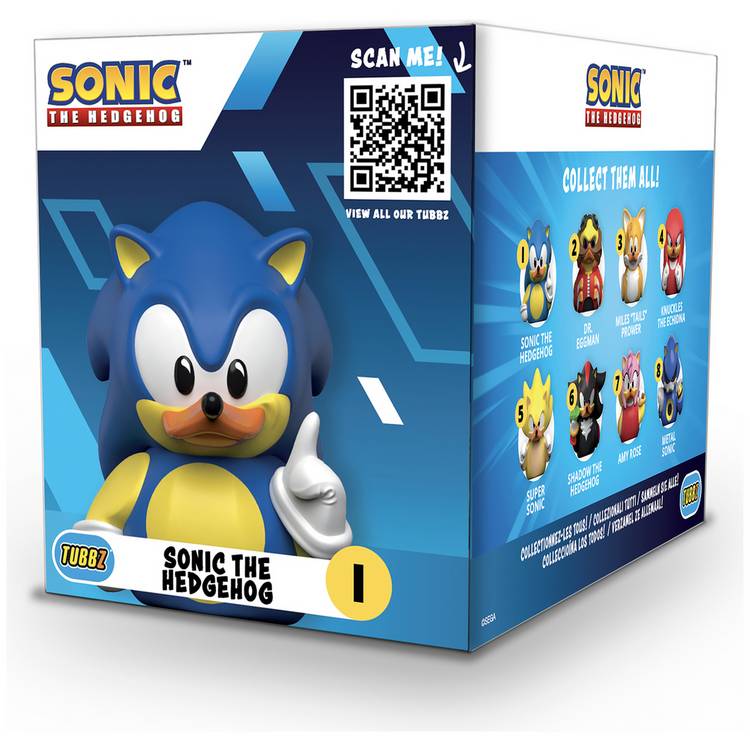 Tubbz Sonic the Hedgehog rubber duck collectible 12cm, UK version