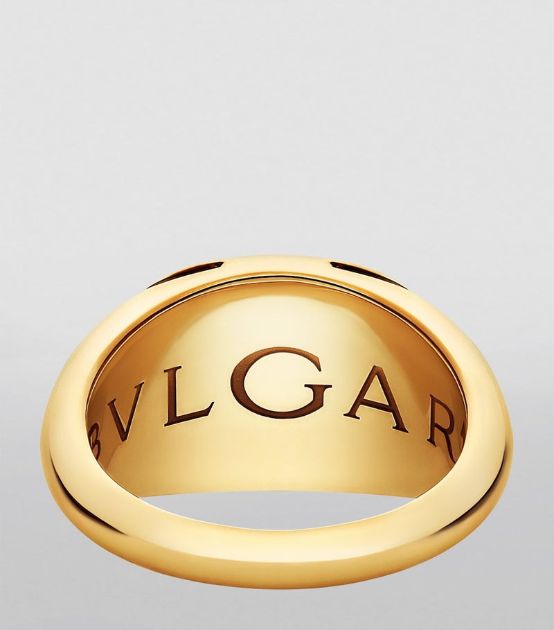 Bvlgari Yellow Gold Cabochon Ring, UK version