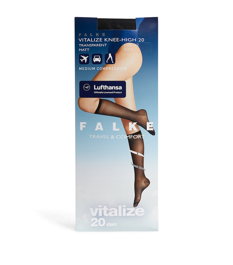 Falke Vitalize 20 knee-high stockings for compression support (British brand)
