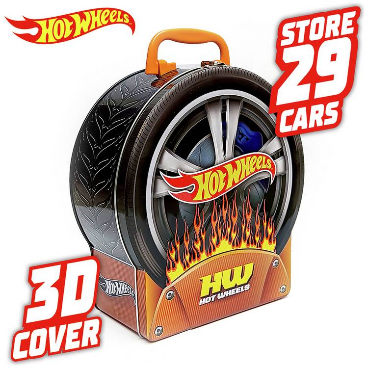 Hot Wheels Fire Wheel garage metal car case (British brand)