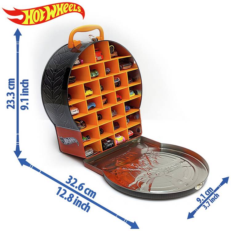Hot Wheels Fire Wheel garage metal car case (British brand)