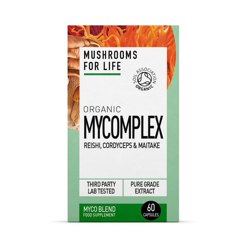 Mushrooms For Life Mycomplex mushroom supplement 60 capsules, UK version