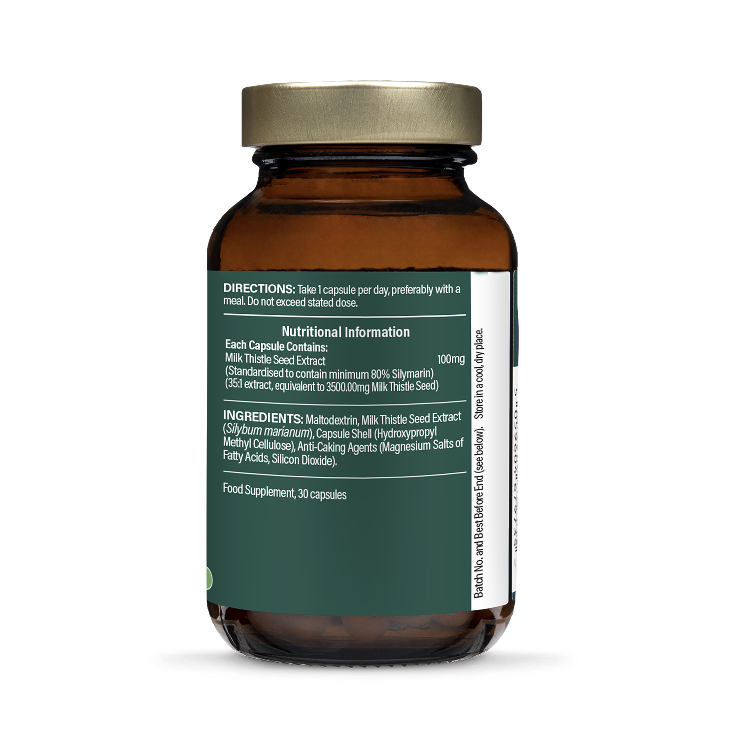 Holland & Barrett Milk Thistle 100mg 60 capsules, imported from the UK