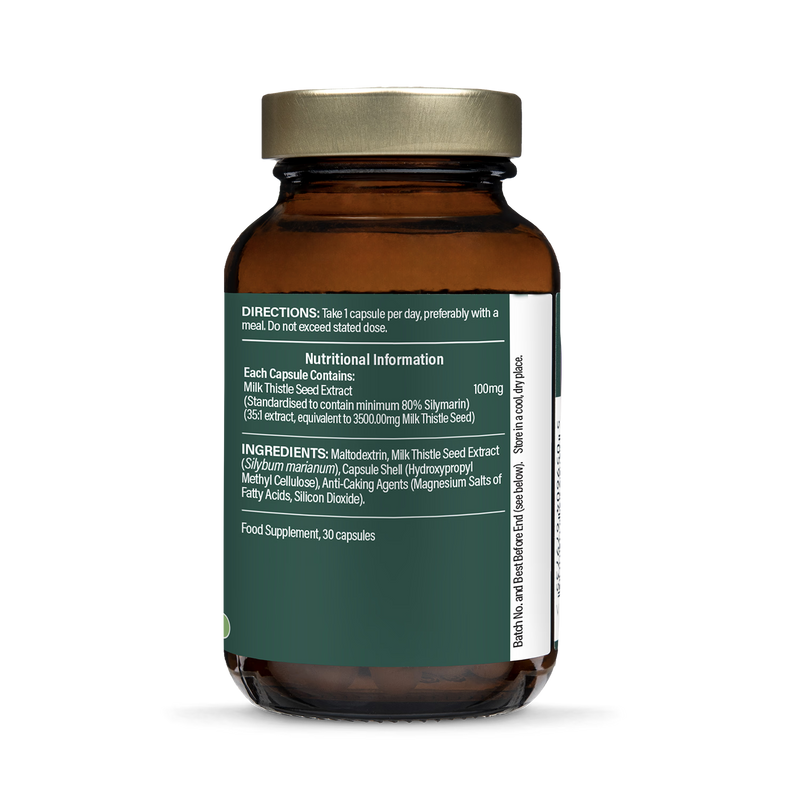 Holland & Barrett Milk Thistle 100mg 60 capsules, imported from the UK