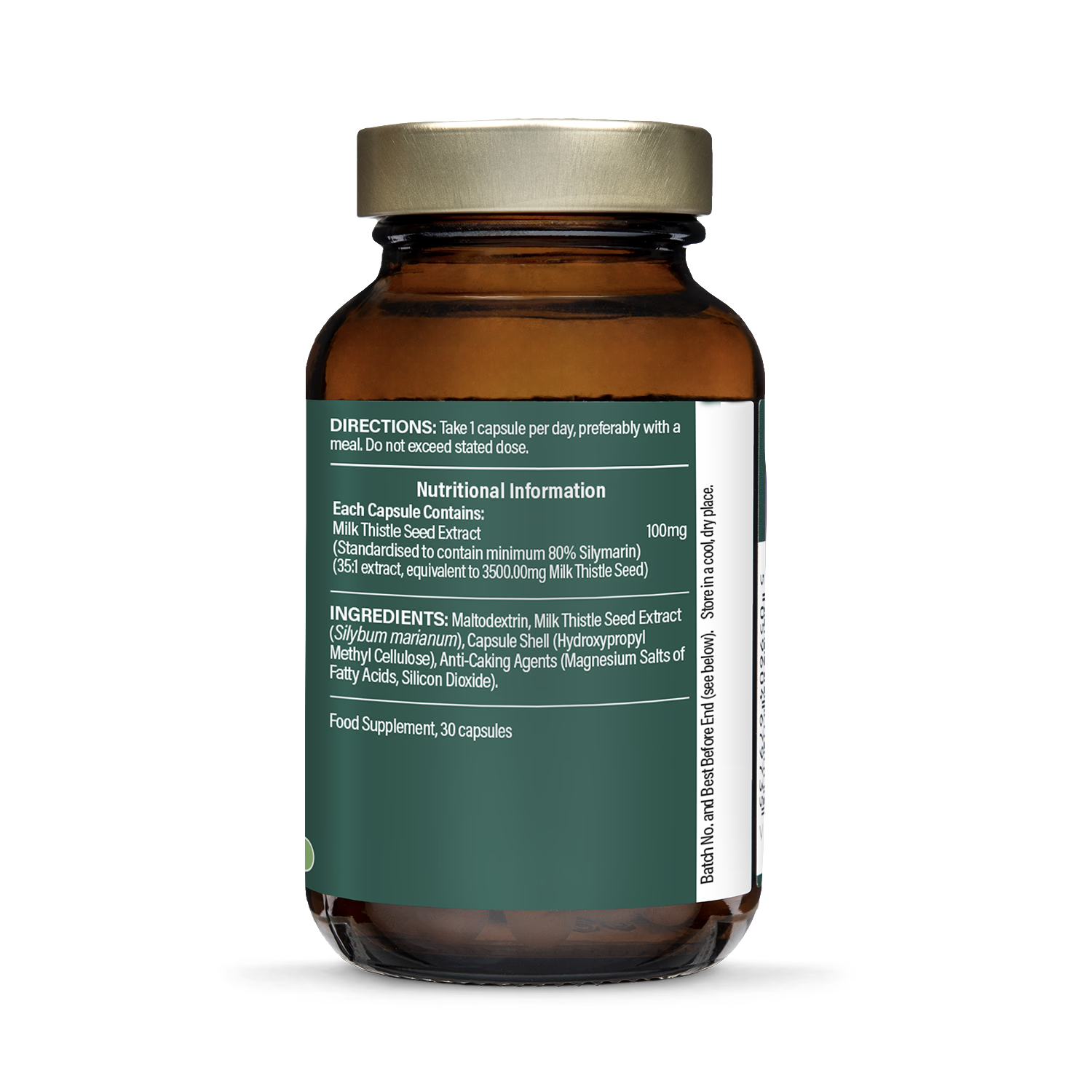 Holland & Barrett Milk Thistle 100mg 60 capsules, imported from the UK