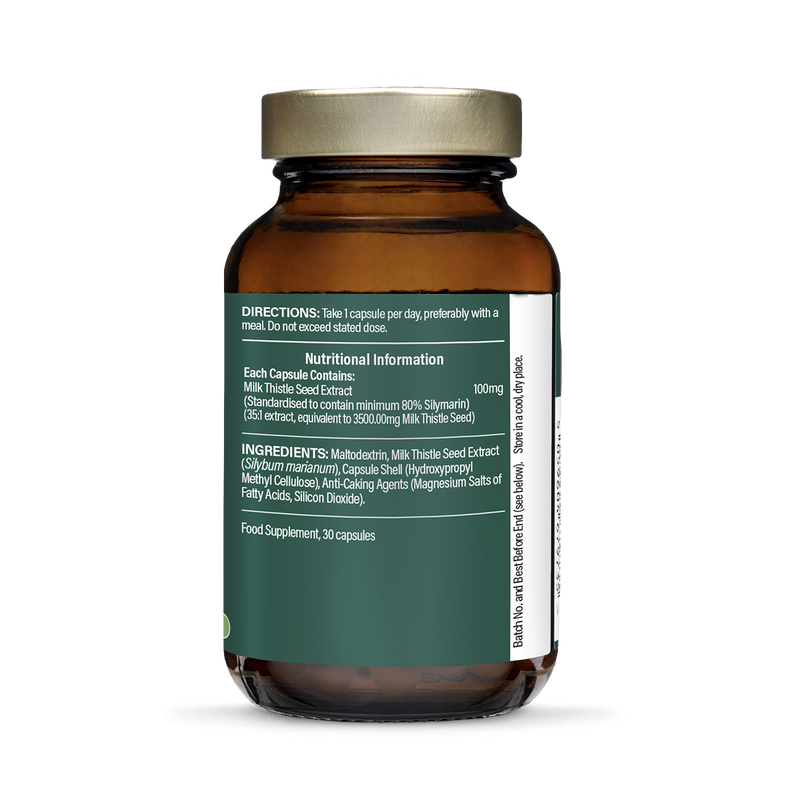 Holland & Barrett Milk Thistle 100mg 60 capsules, imported from the UK