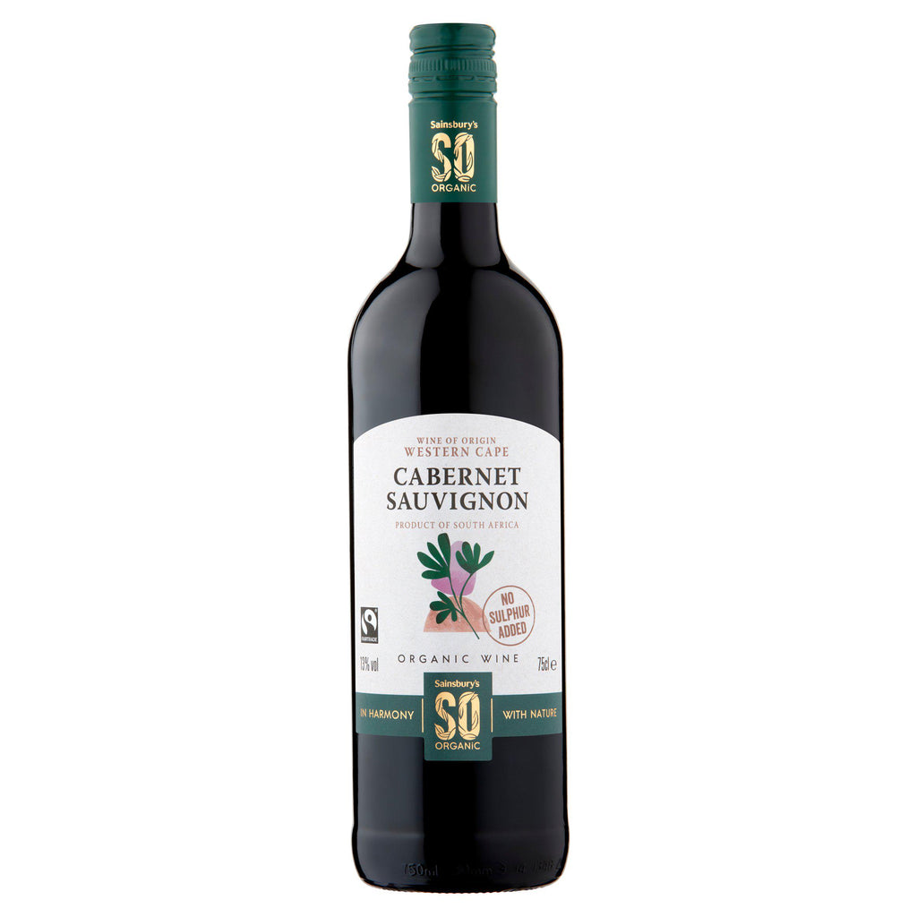 Sainsbury's SO Organic No Sulphur Added Fairtrade Cabernet Sauvignon 75cl