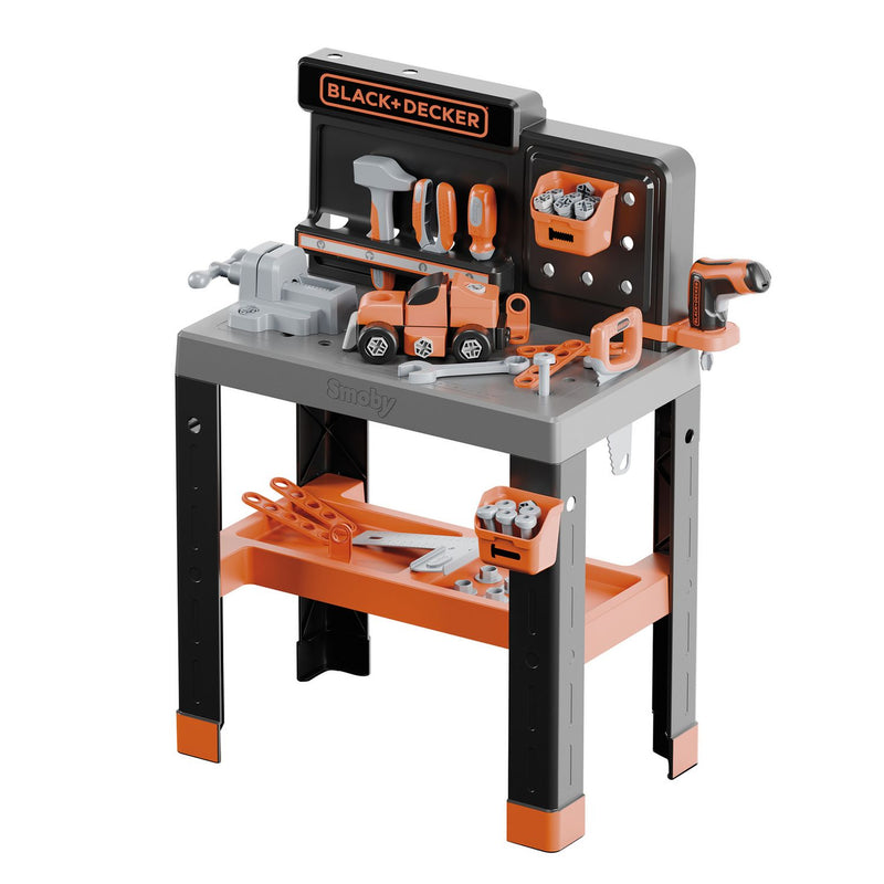 Smoby Black & Decker toy workbench with 75 accessories - British product