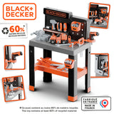 Smoby Black & Decker toy workbench with 75 accessories - British product