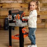 Smoby Black & Decker toy workbench with 75 accessories - British product