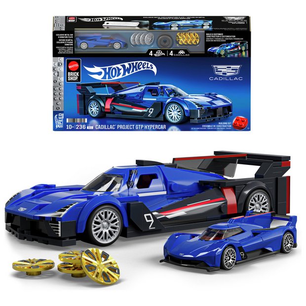 Mattel Brick Shop Hot Wheels Cadillac Project GTP Hypercar building kit - British product