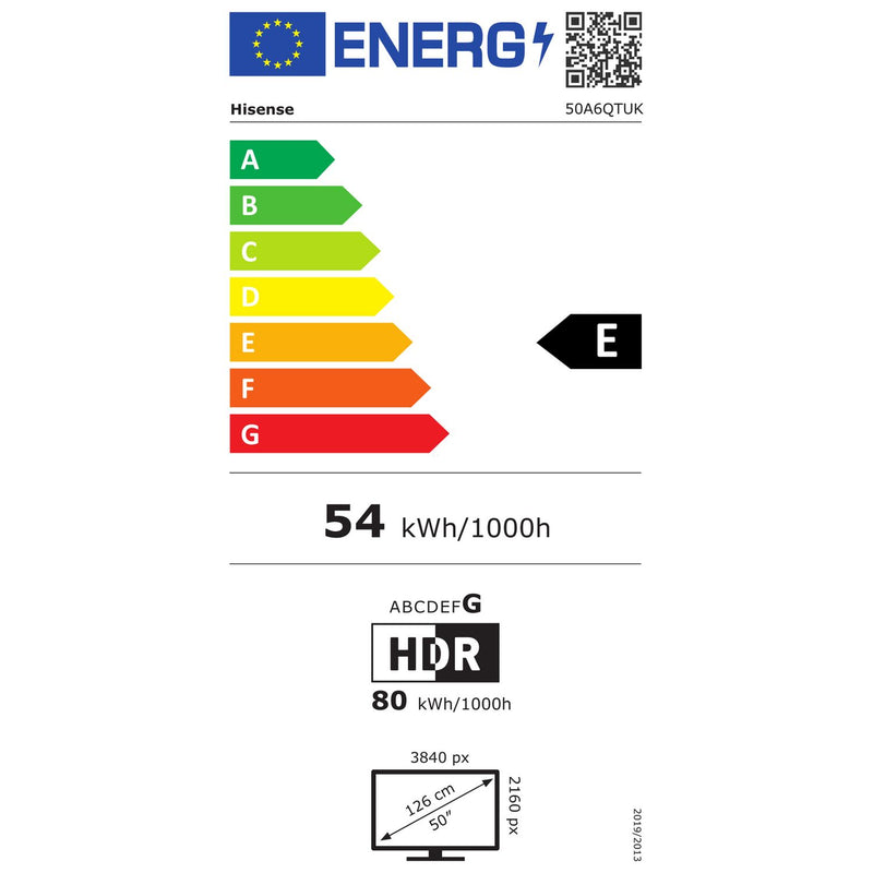 Hisense 50 inch 4K HDR Smart TV - British product