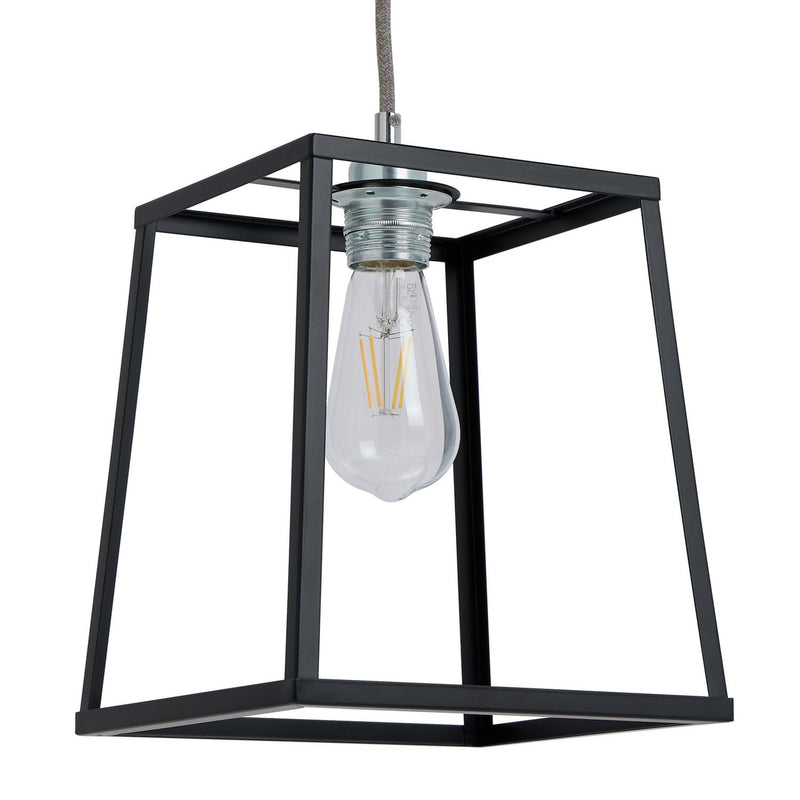Argos Home Matt Black Carriage Metal Easy Fit Lampshade-22cm