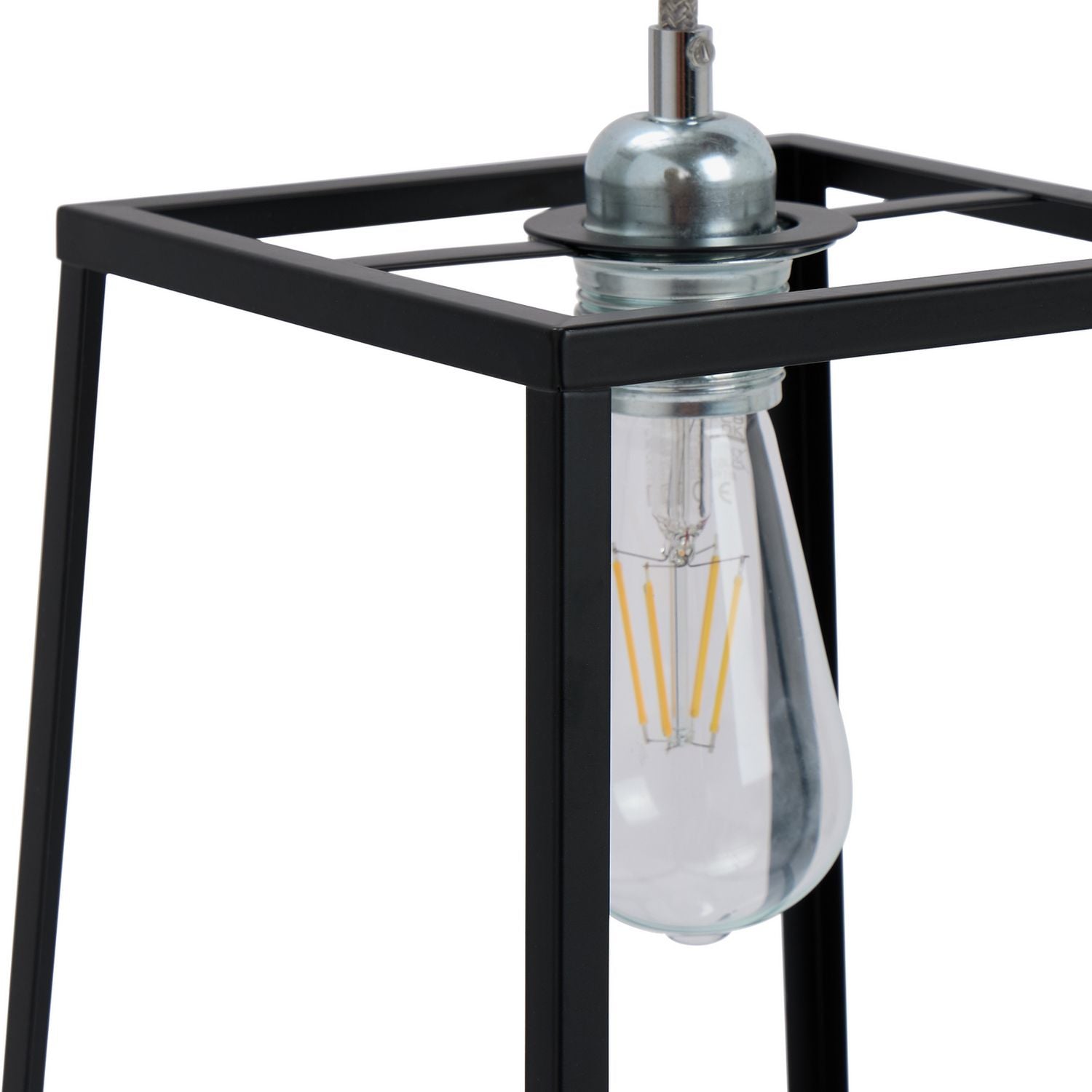 Argos Home Matt Black Carriage Metal Easy Fit Lampshade-22cm
