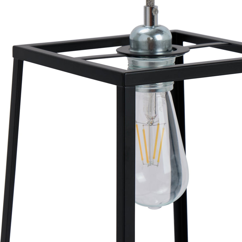 Argos Home Matt Black Carriage Metal Easy Fit Lampshade-22cm