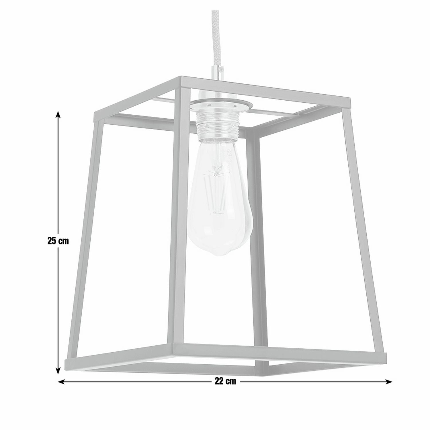 Argos Home Matt Black Carriage Metal Easy Fit Lampshade-22cm