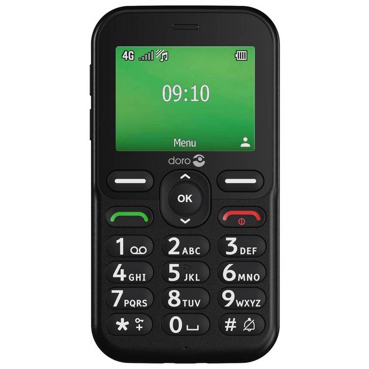 Doro Leva E10 black SIM free phone - British product