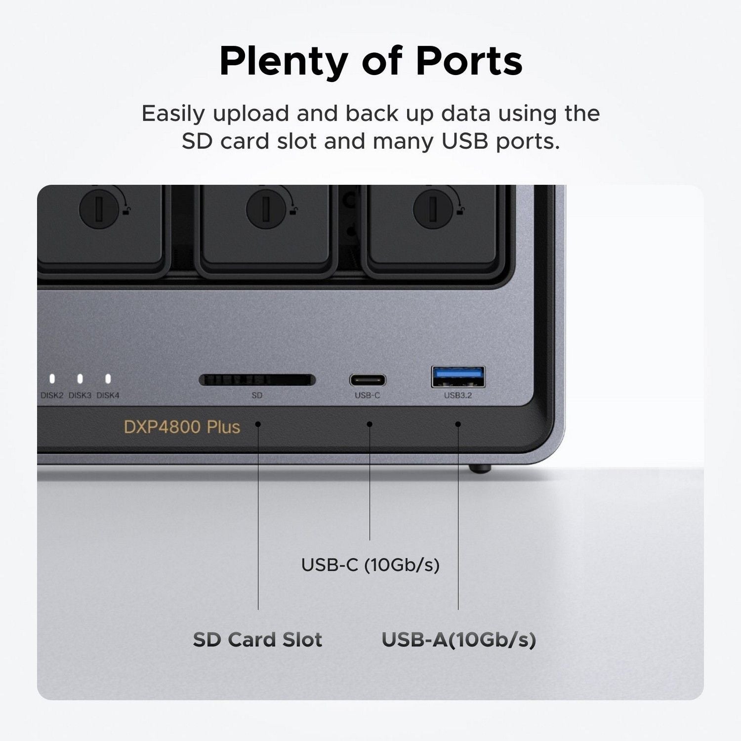 UGREEN NAS DX4800 Plus 4-Bay 10GbE diskless - British product