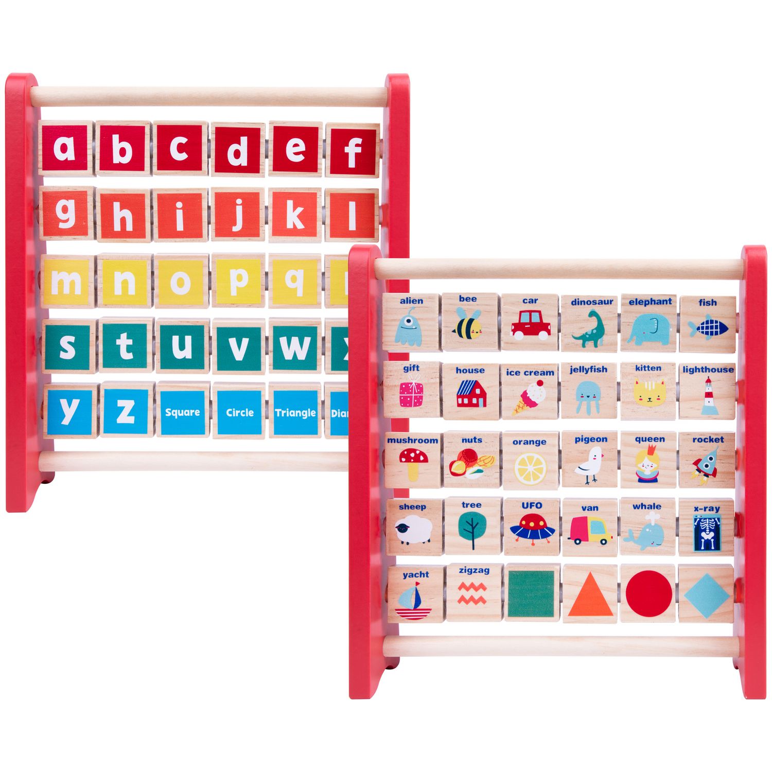 Chad Valley wooden alphabet abacus (British brand)