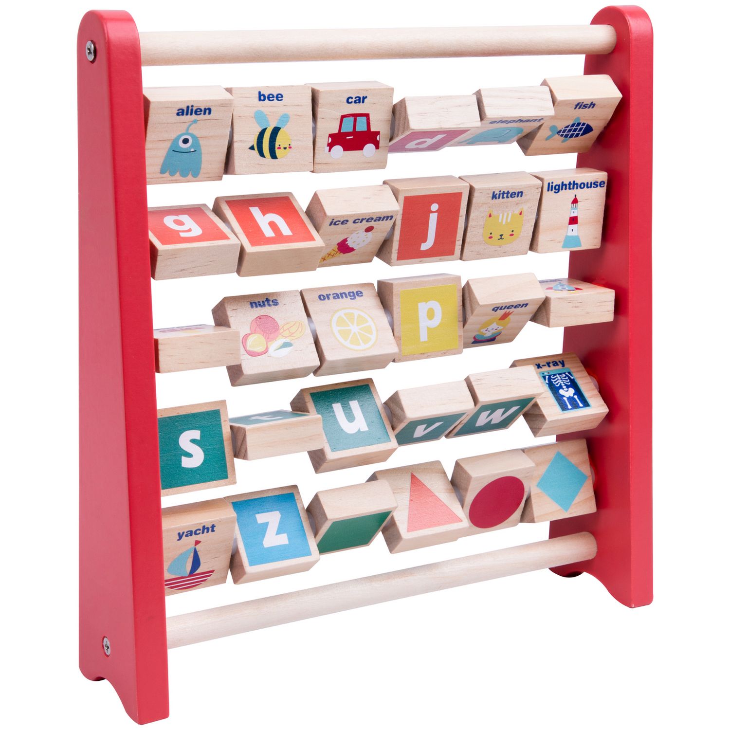 Chad Valley wooden alphabet abacus (British brand)