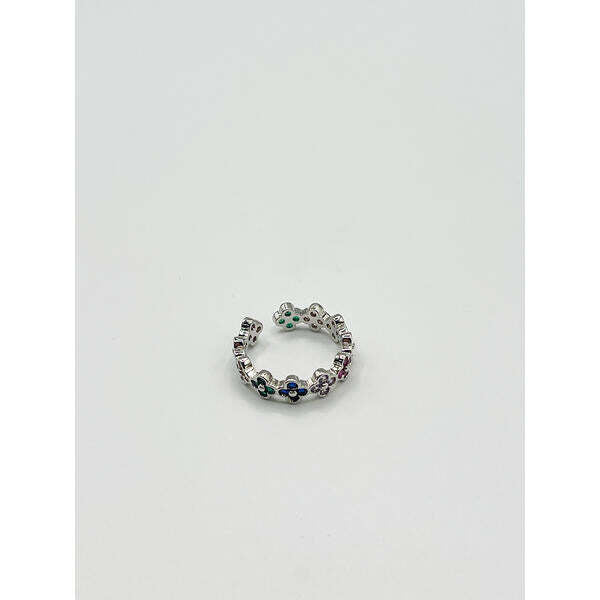 SVNX diamante clover ring adjustable - British product