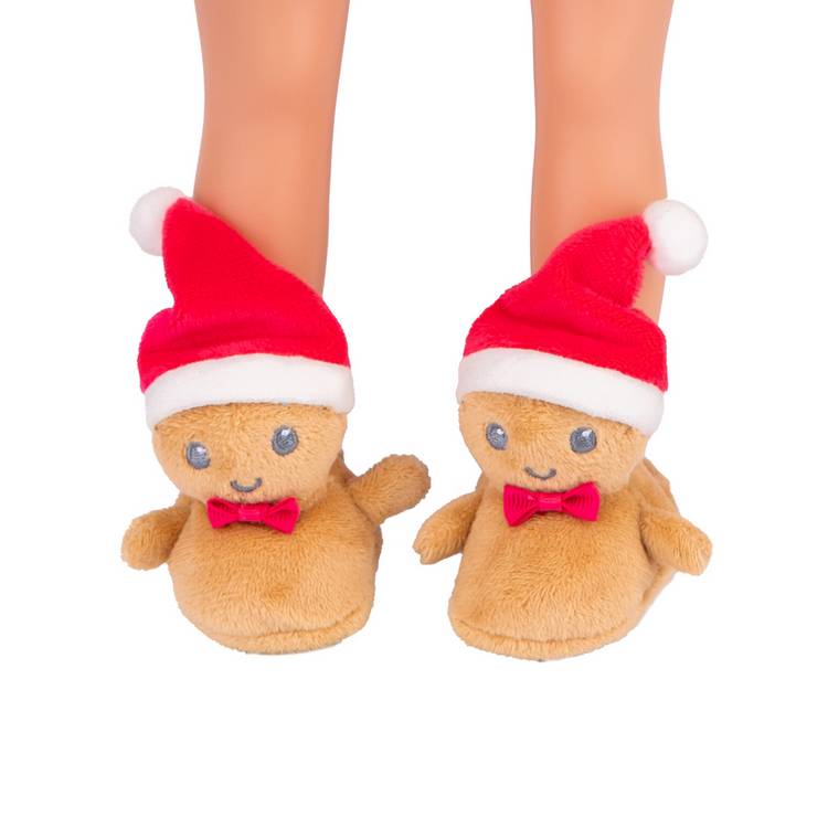 DesignAfriend Christmas doll outfit set with gingerbread design, UK version