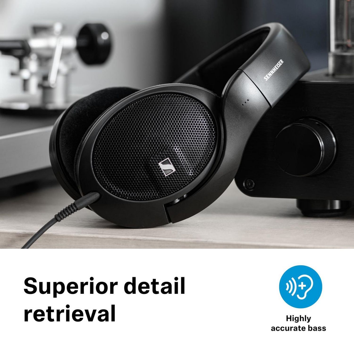 Sennheiser HD 560s over-ear open back headphones black (British brand)