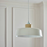 Argos Home natural metal and wood easy fit lampshade 30cm (British brand)